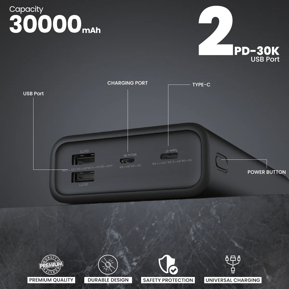 FASTER PD-30 Power Bank