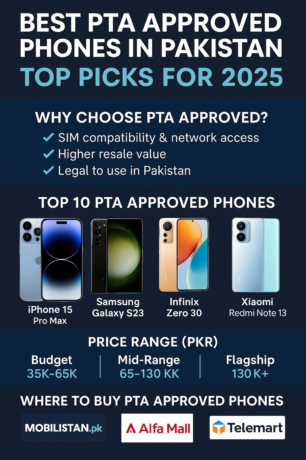 Best PTA Approved Phones in Pakistan